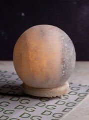 Küre Model Tuz Lambası Gri Tuzdan Çankırı Tuzu Lambası 3,5-4 Kg.